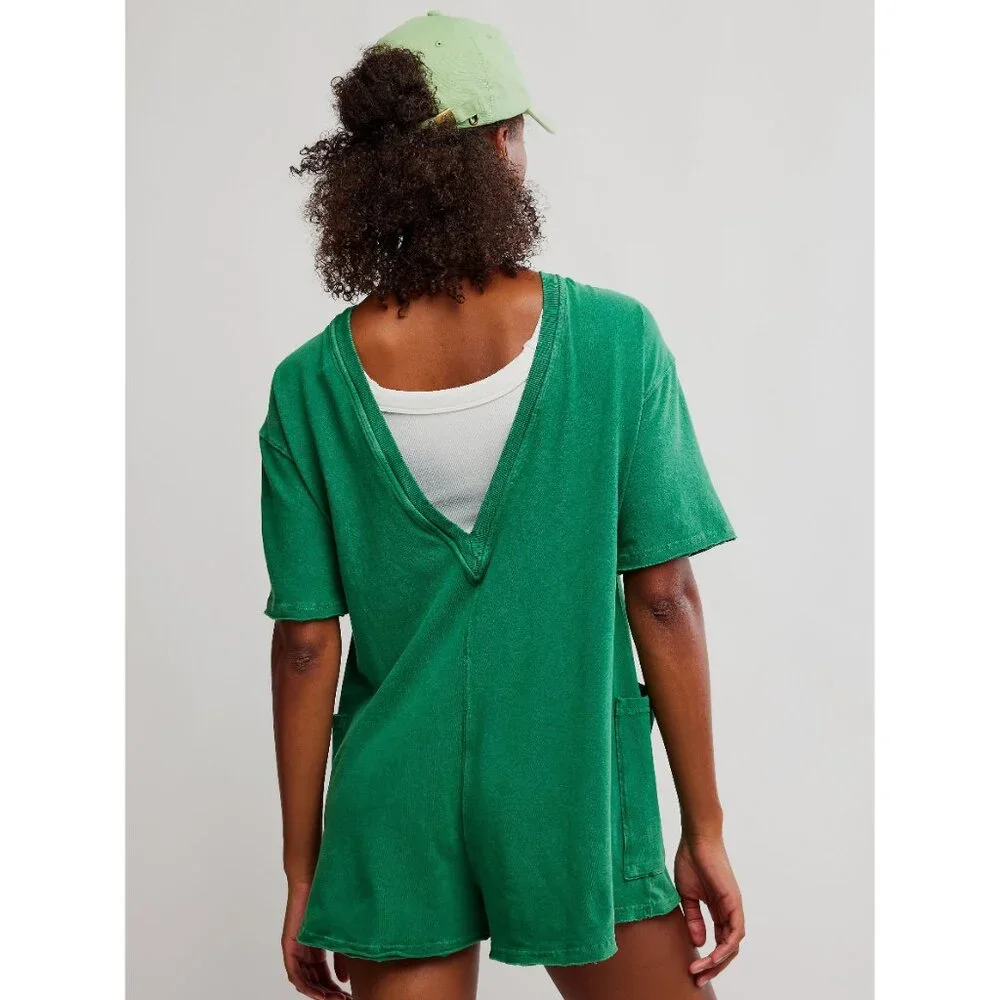 FP MOVEMENT Hot Shot Tee Romper / Heritage Green - Picture 4 of 10